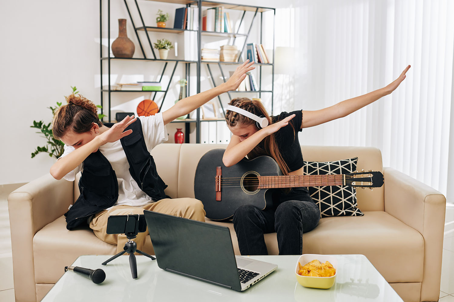 Teenagers Making Dab Gesture B68hysd.jpg