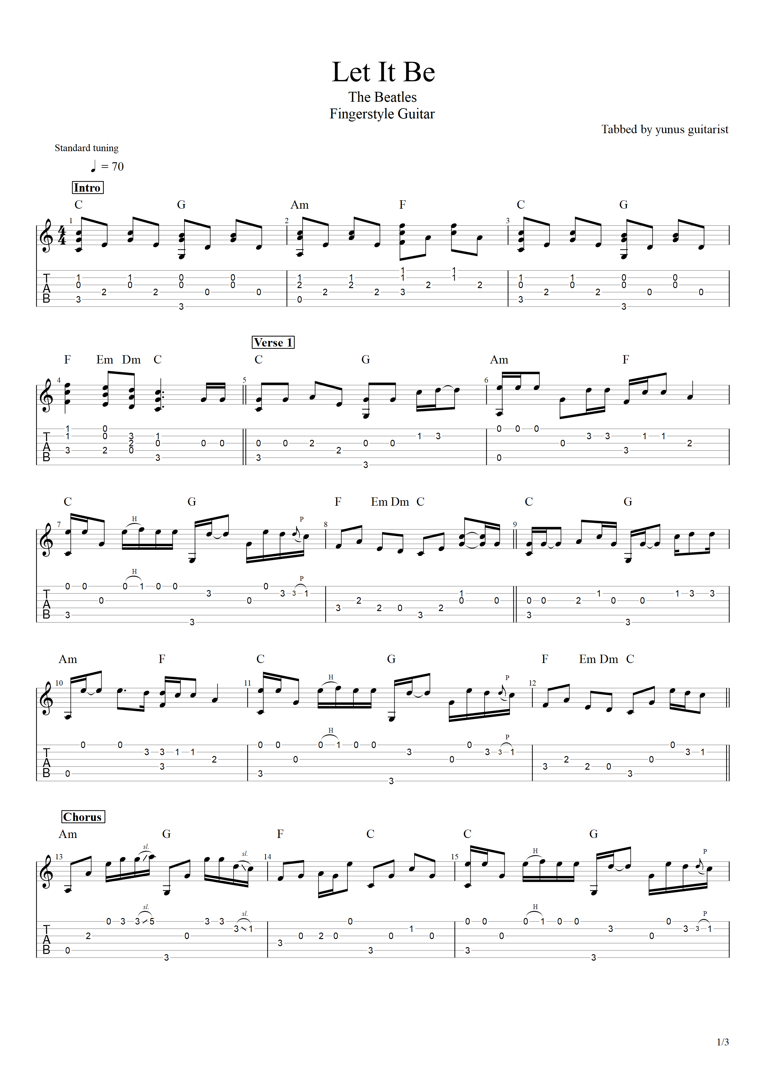 Let It Be - The Beatles (PDF) - Yunus Guitarist